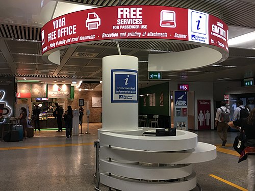 Information Point in Fiumicino Airport