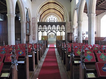 Inside Weston Longville church