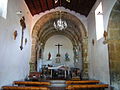 Interior da igrexa de Morquintián.