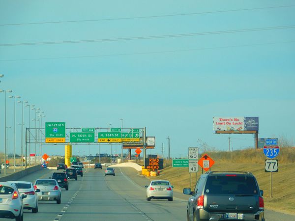 I-235 in Oklahoma City, concurrent with US-77