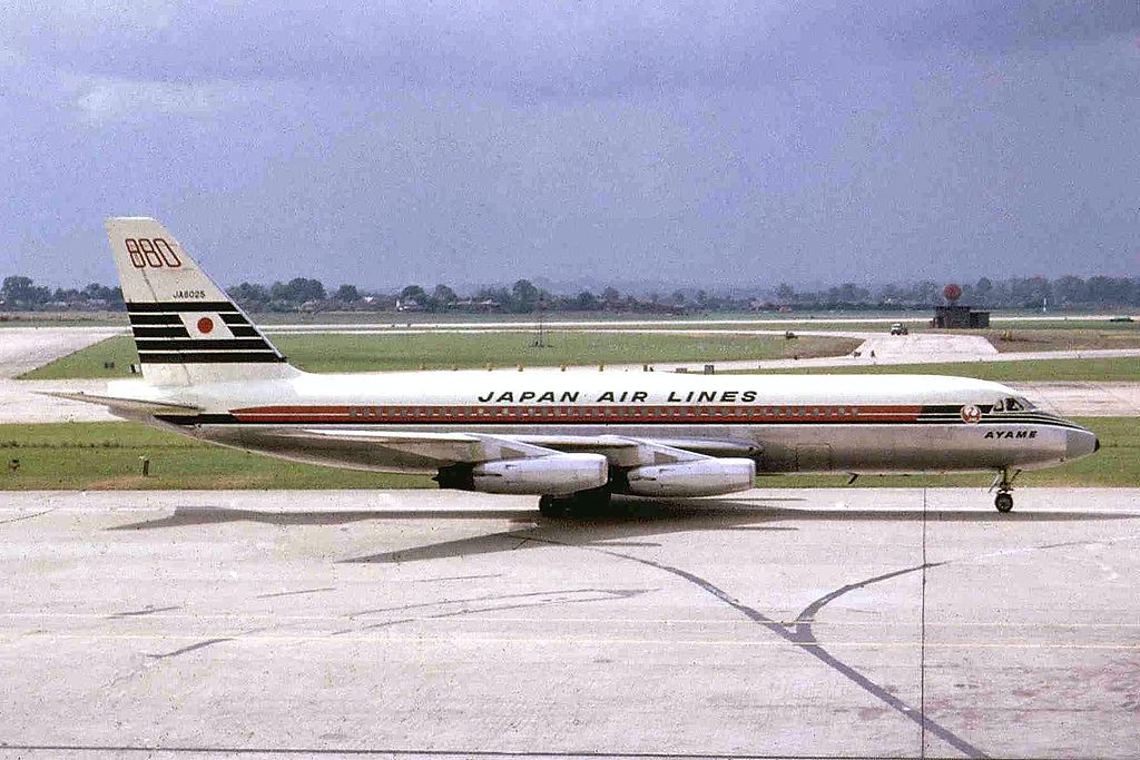 Fichier:JA8025 Convair CV.880 Japan A-l LHR 02SEP63 (6794810645