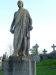 Statuia lui James Renwick, Cimitirul Orașului Vechi (geografie 2723619) .jpg