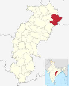 Kart over Jashpur