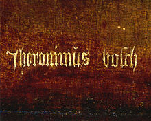 Signatur von Hieronymus Bosch