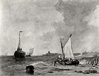 Johannes Christiaan Schotel, Scena przy plaży, ok. 1802