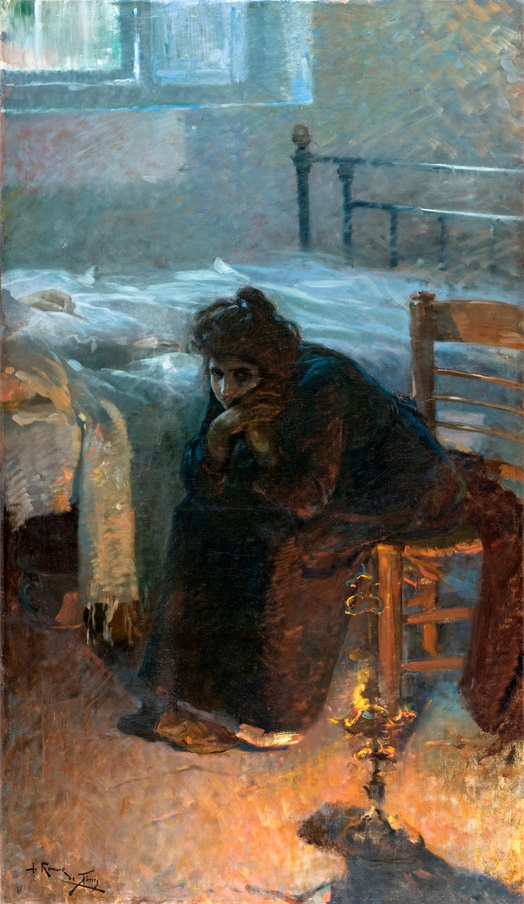 "Hours of anguish" (Julio Romero de Torres, 1904).