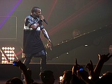 Kanye West sur scène en 2012 lors du Wach the Thrones Tour