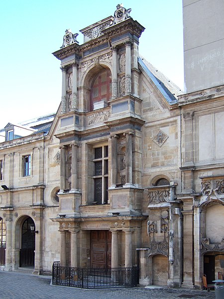 Portico of principal facade, showing the three classical orders (now at Ecole des Beaux-Arts in Paris)