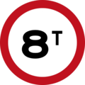 Weight limit sign