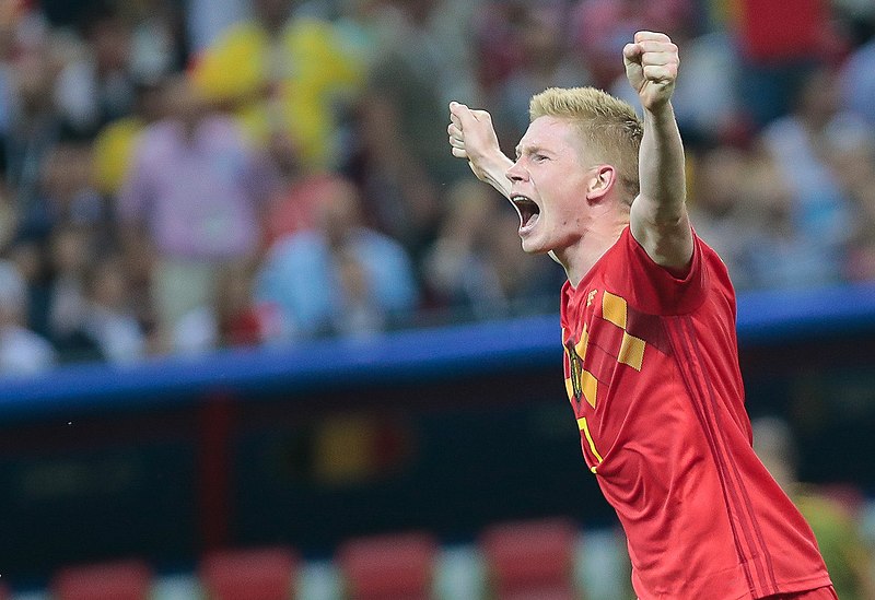 File:Kevin De Bruyne celebrating Belgium's 2–1 win over Brazil.jpg