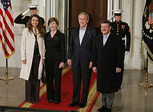 King Abdullah II & Queen Rania of Jordan in WashingtonDC, 2007March06.jpg