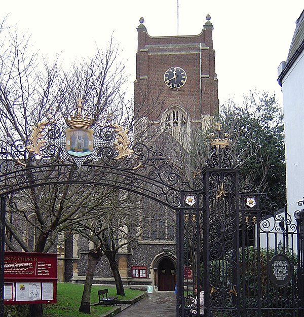 East Surrey Regiment Memorial Gateway to All Saints Church, Kingston upon Thames