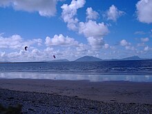 Kite surfing on Claggan beach