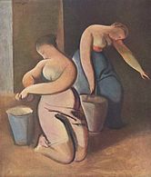 Rudolf Kremlička: Mujeres trabajando (1919).