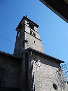Campanario de la iglesia de Sainte-Agathe en Villard-sur-Doron.