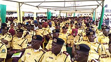 LASTMA Officials during the visit of the Lagos State Governor in June 2019.