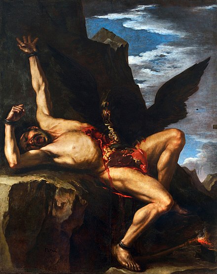 The Torture of Prometheus, painting by Salvator Rosa (1646–1648).