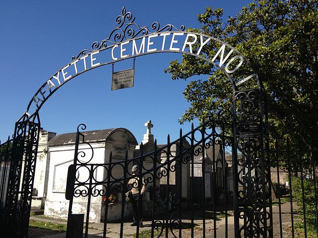 The front gates to Lafayette Cemetery No. 1