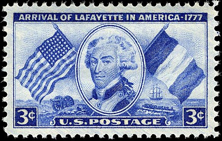 Lafayette stamp 3c 1952 issue.JPG