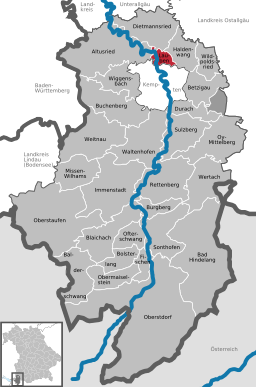 Läget för Lauben i Landkreis Oberallgäu