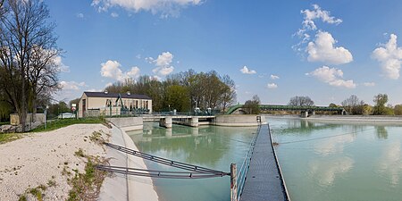 Laufwasserkraftwerk Aschheim Speichersee