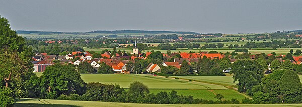 The valley of river Leine between Wülfingen and Heyersum in Lower Saxony, Germany.