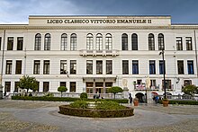 A high school in Palermo, the Liceo classico Vittorio Emanuele II Liceo Classico Vittorio Emanuele II (49878877776).jpg