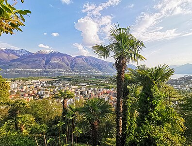 Locarno, Lago Maggiore, Monte Gambarogno mountain chain