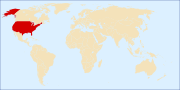 Un mapa mostrant la localització dels Estats Units
