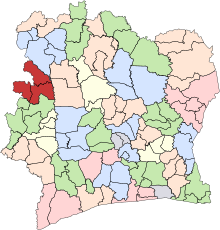 Location Map of Bafing Region in Côte d'Ivoire.svg