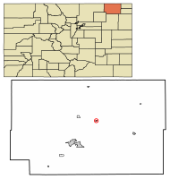 Logan County Colorado Incorporated and Unincorporated areas Iliff Highlighted 0838590.svg