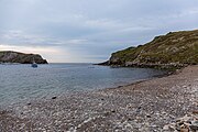 Lulworth Cove in Dorset, England in May 2021.