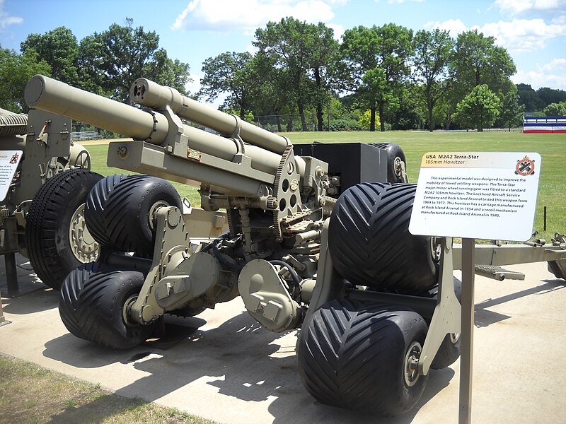 File:M2A2 Terra Star 105mm Auxiliary Propelled Howitzer front quarter.jpg