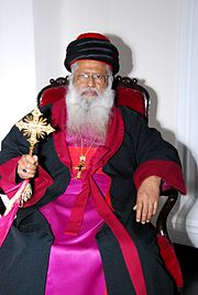 Metropolitan bishop in ceremonial robes