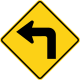 Sharp turn to the left