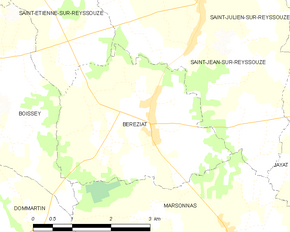 Poziția localității Béréziat