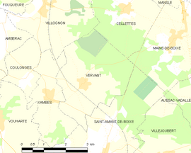 Mapa obce Vervant