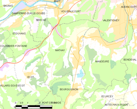 Mapa obce Mathay