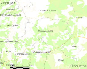 Poziția localității Sénaillac-Lauzès