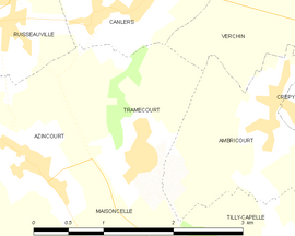 Mapa obce Tramecourt