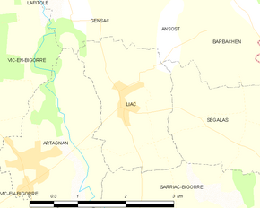 Poziția localității Liac