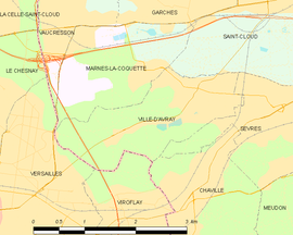 Mapa obce Ville-d’Avray