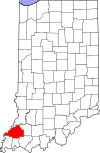 Map of Indiana highlighting Gibson County.svg