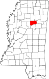 Map of Mississippi highlighting Webster County.svg