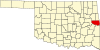 Karta över Oklahoma som markerar Sequoyah County.svg