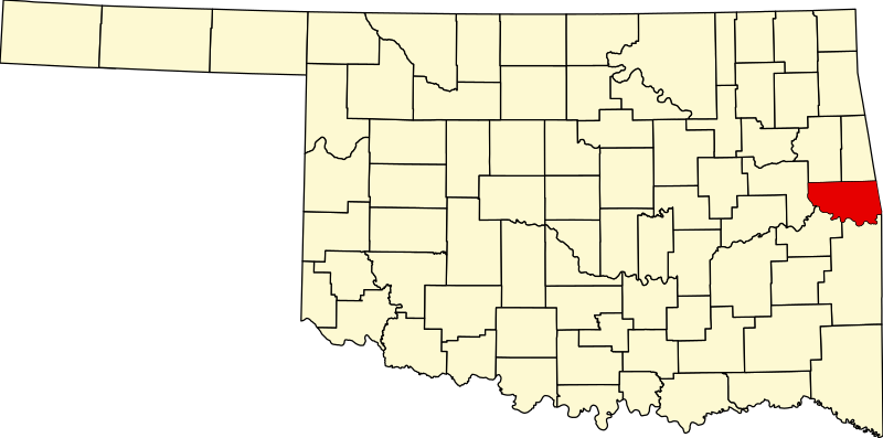 صورة:Map of Oklahoma highlighting Sequoyah County.svg