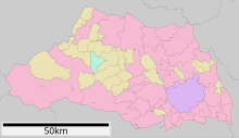 Map of Saitama Prefecture     Government Ordinance Designated City      City      Town      Village