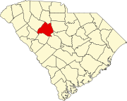 Map of South Carolina highlighting Newberry County