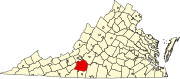 Map of Virginia highlighting Franklin County Map of Virginia highlighting Franklin County.svg