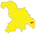 Localització del municipi d'Albera Ligure a la prov. d'Alessandria (Piemont)